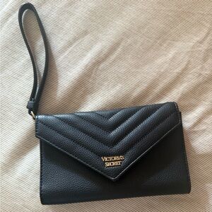 Victoria's Secret Black Chevron Wristlet